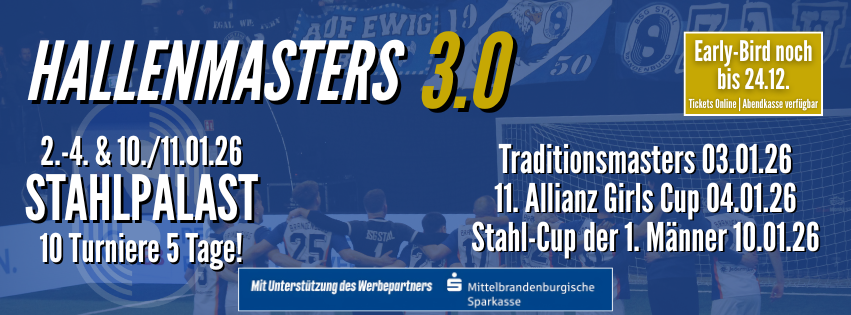 Pressebild Hallenmasters Early Bird bis zum 24.12.