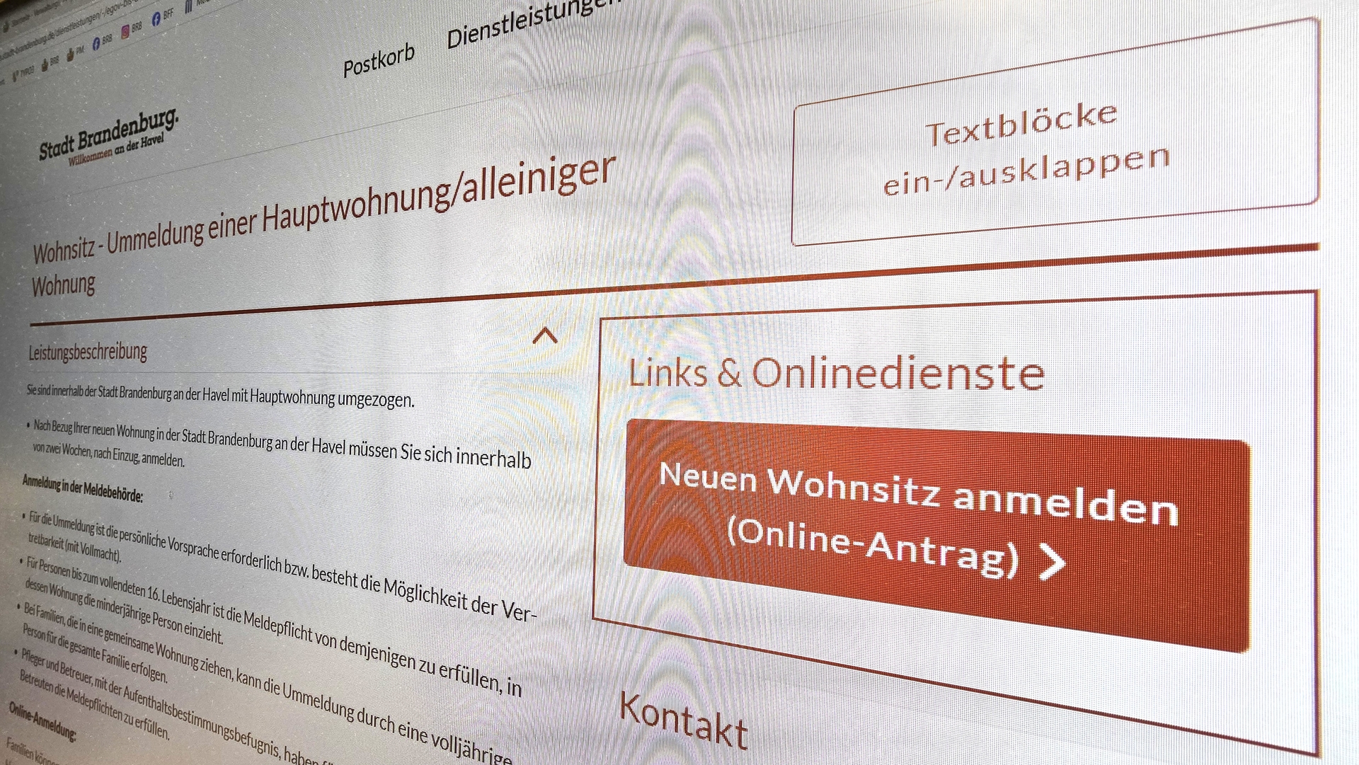 Wohnsitzanmeldung